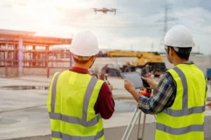 Les métiers du bâtiment avec usage d'un drone